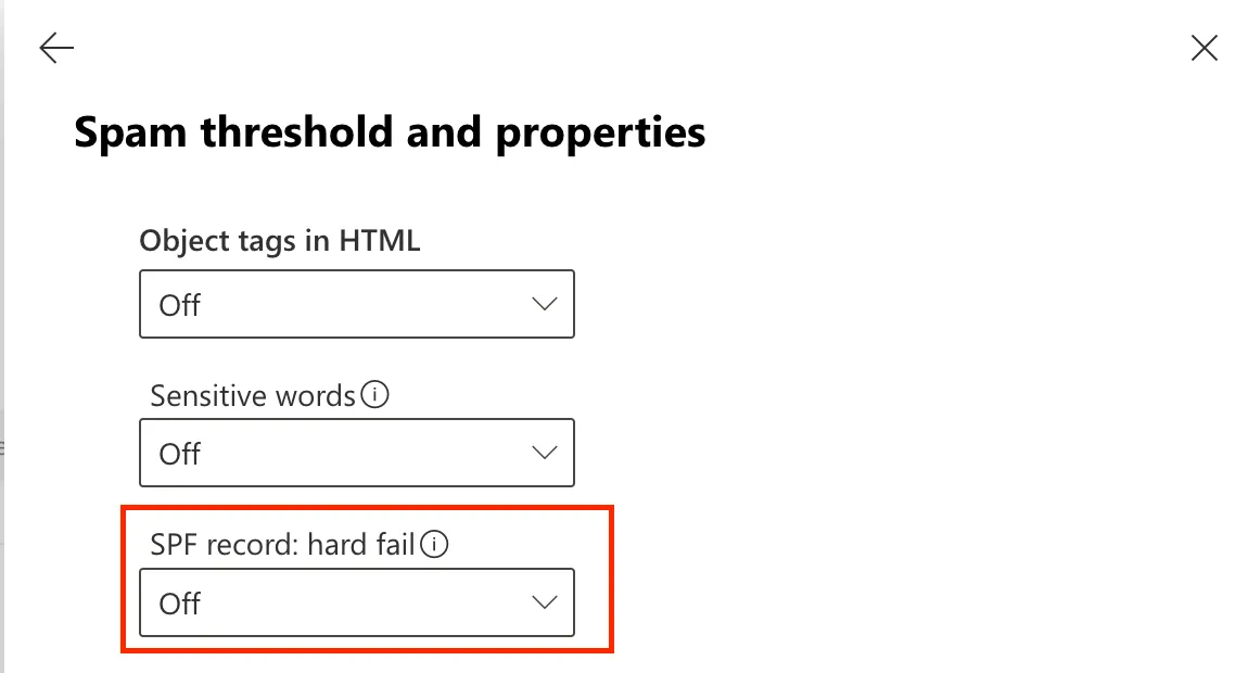 Make sure SPF record: hard fail is set to off
